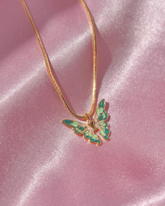 Fairytopia Elina Butterfly Necklace -Elina Inspired -Mermaidia Necklace, Gift for her, Mariposa Pendant