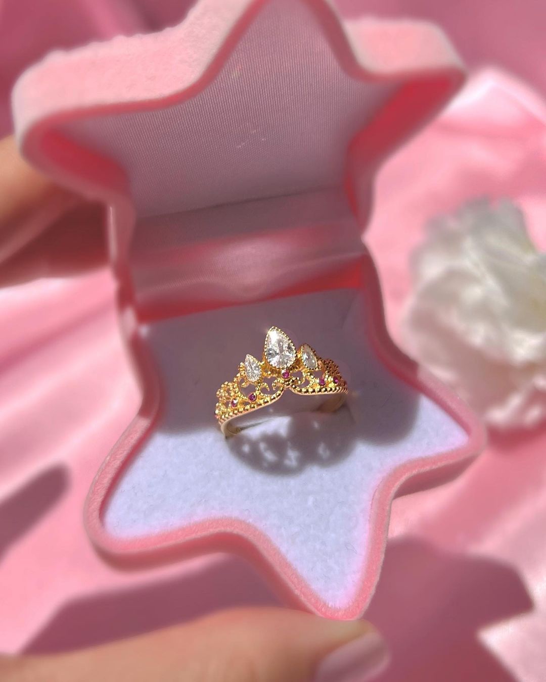 Anillo de corona Rapunzel, joyería de princesa, anillo de plata de ley 925, anillo de compromiso de corona de princesa, joyería Geek, plata de ley 925