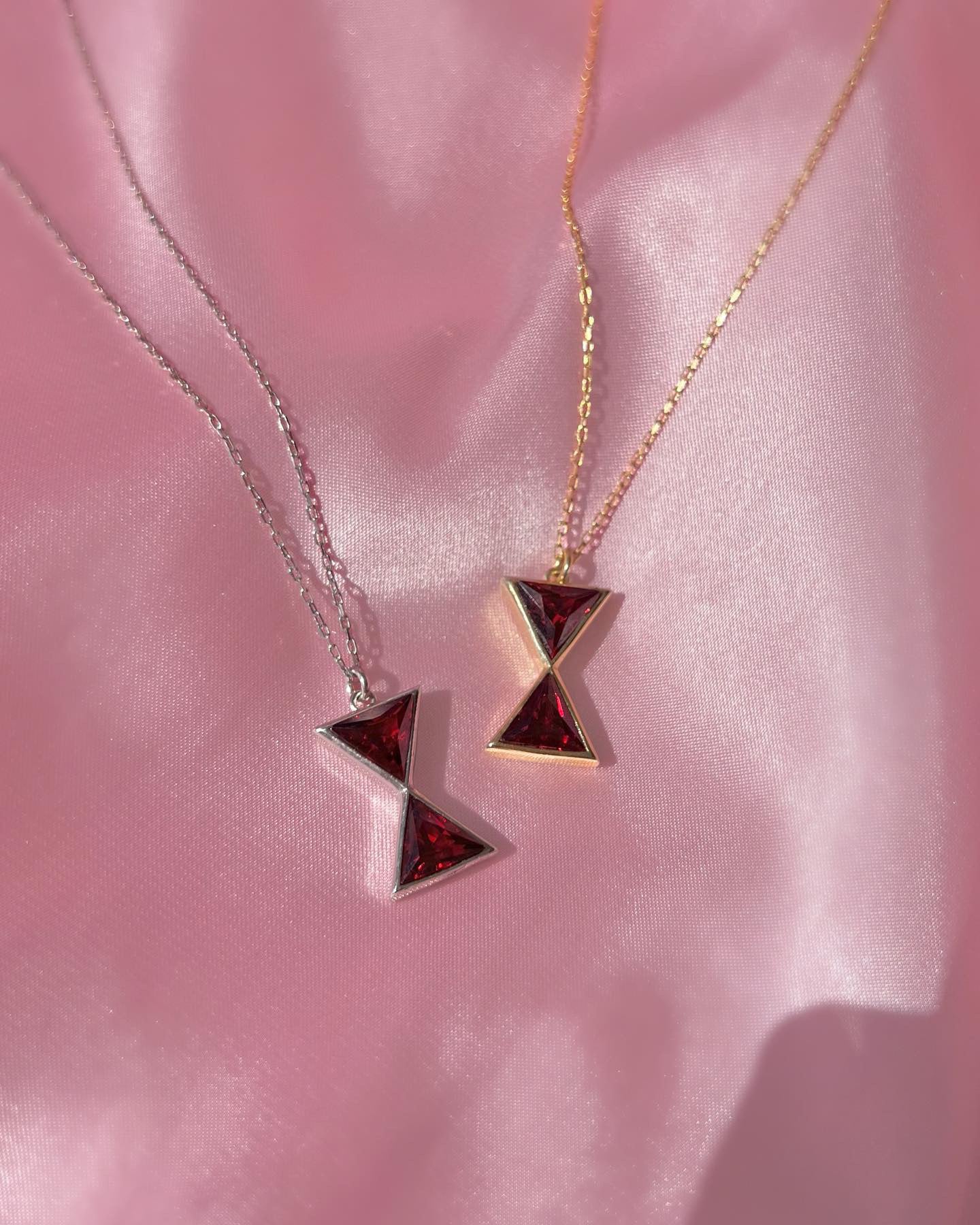 Black Widow Inspired Necklace-Natasha Romanoff Hourglass Version 1 Necklace-925K Sterling Silver Necklace