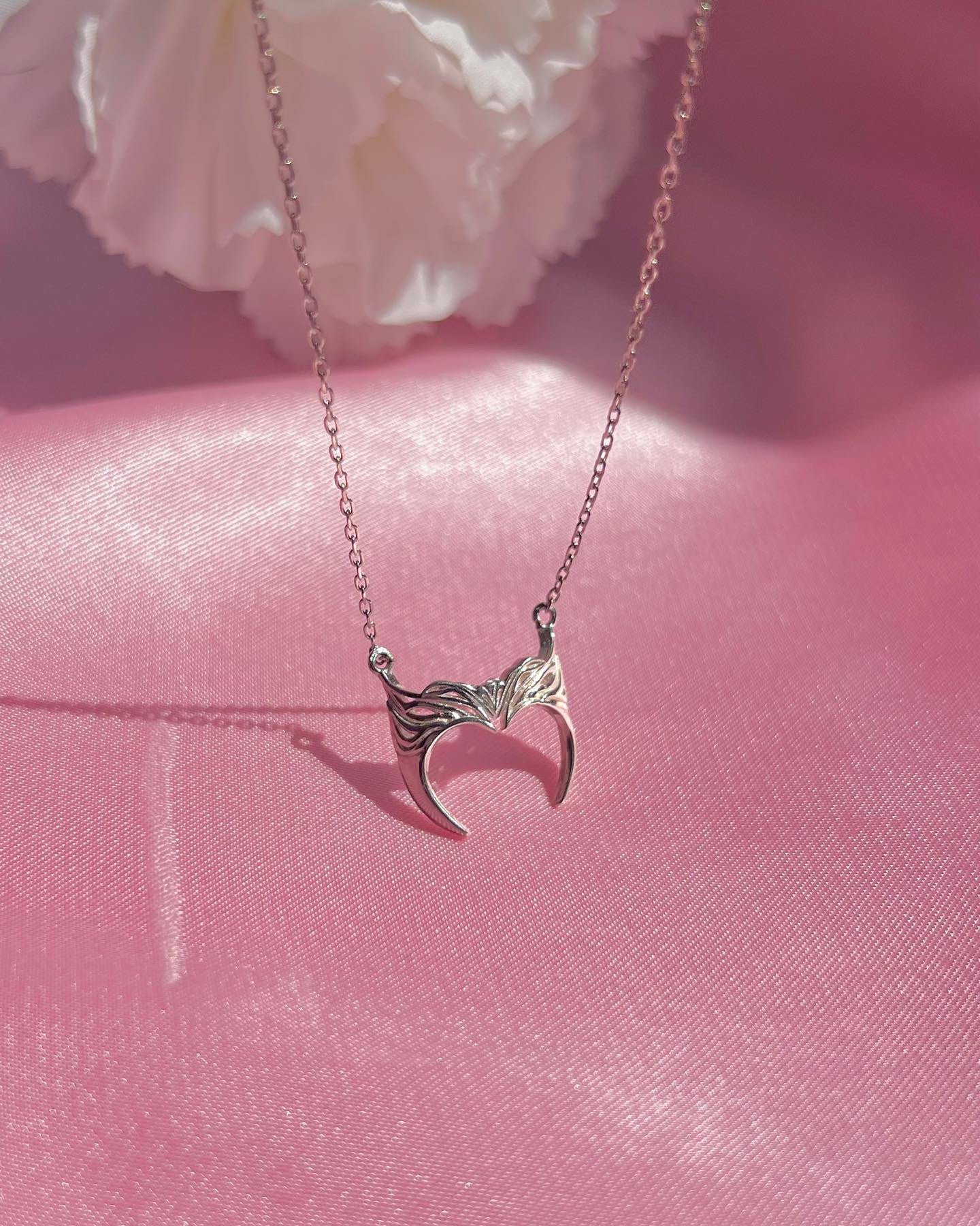 Collar inspirado en el tocado de bruja escarlata -Collar de plata de ley 925K,Collar de corona de Wanda-Versión de plata de ley 925 2
