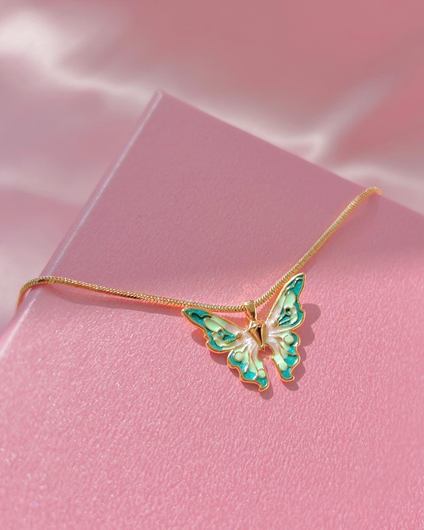 Collar de mariposa Fairytopia Elina - Elina inspirado - Collar de sirena, regalo para ella, colgante de mariposa