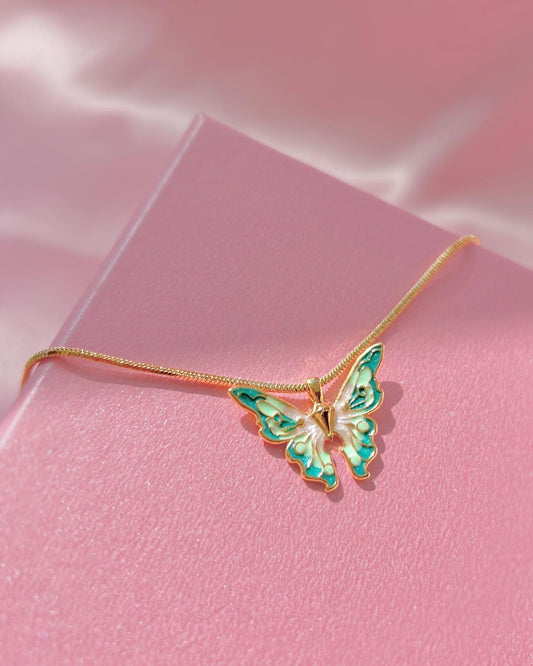 Fairytopia Elina Butterfly Necklace -Elina Inspired -Mermaidia Necklace, Gift for her, Mariposa Pendant
