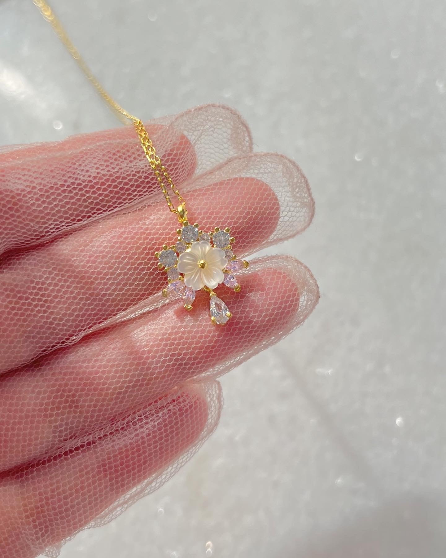 Collar MAGNOLIA-Collar Princesa-Collar Plata de Ley 925K
