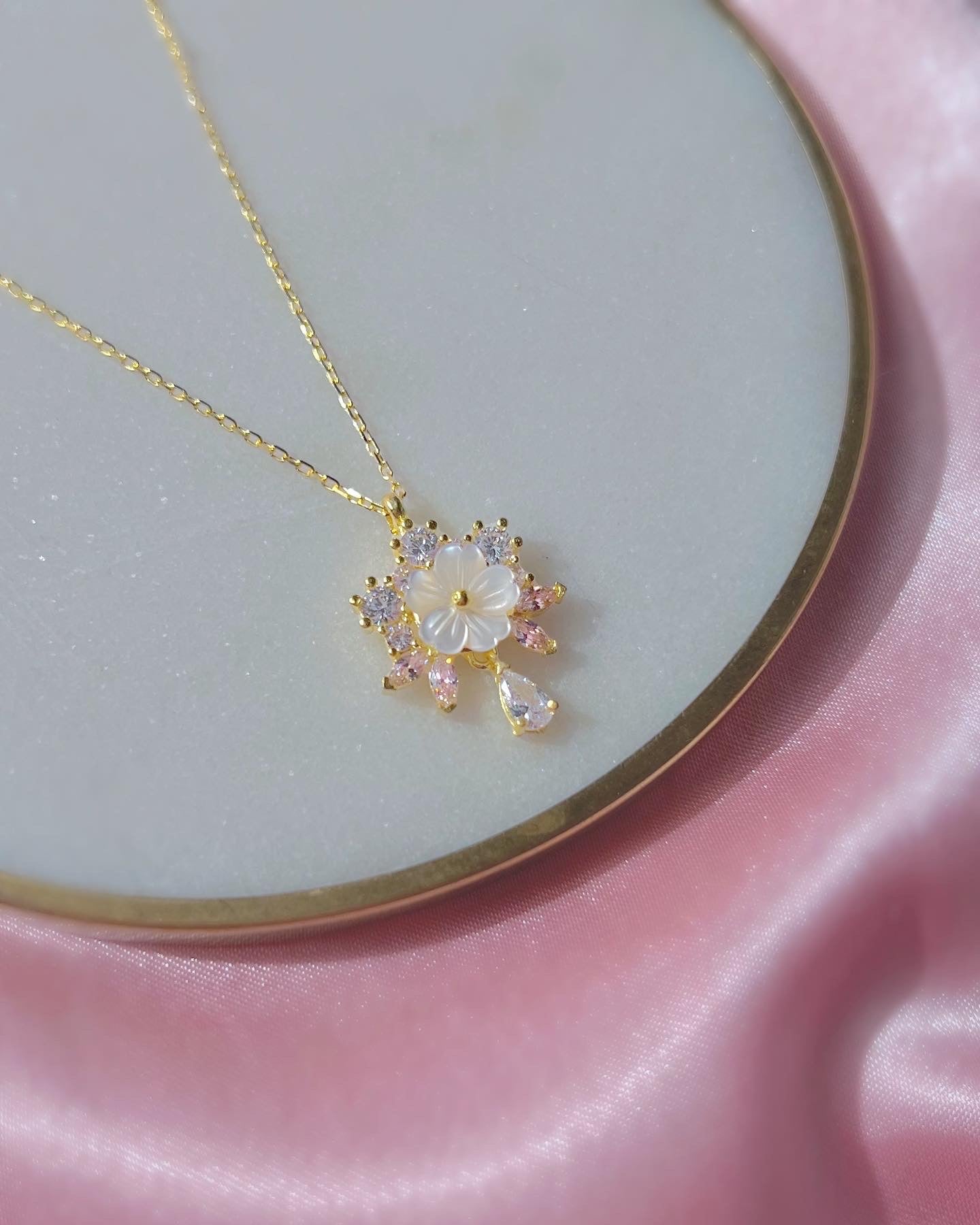 Collar MAGNOLIA-Collar Princesa-Collar Plata de Ley 925K