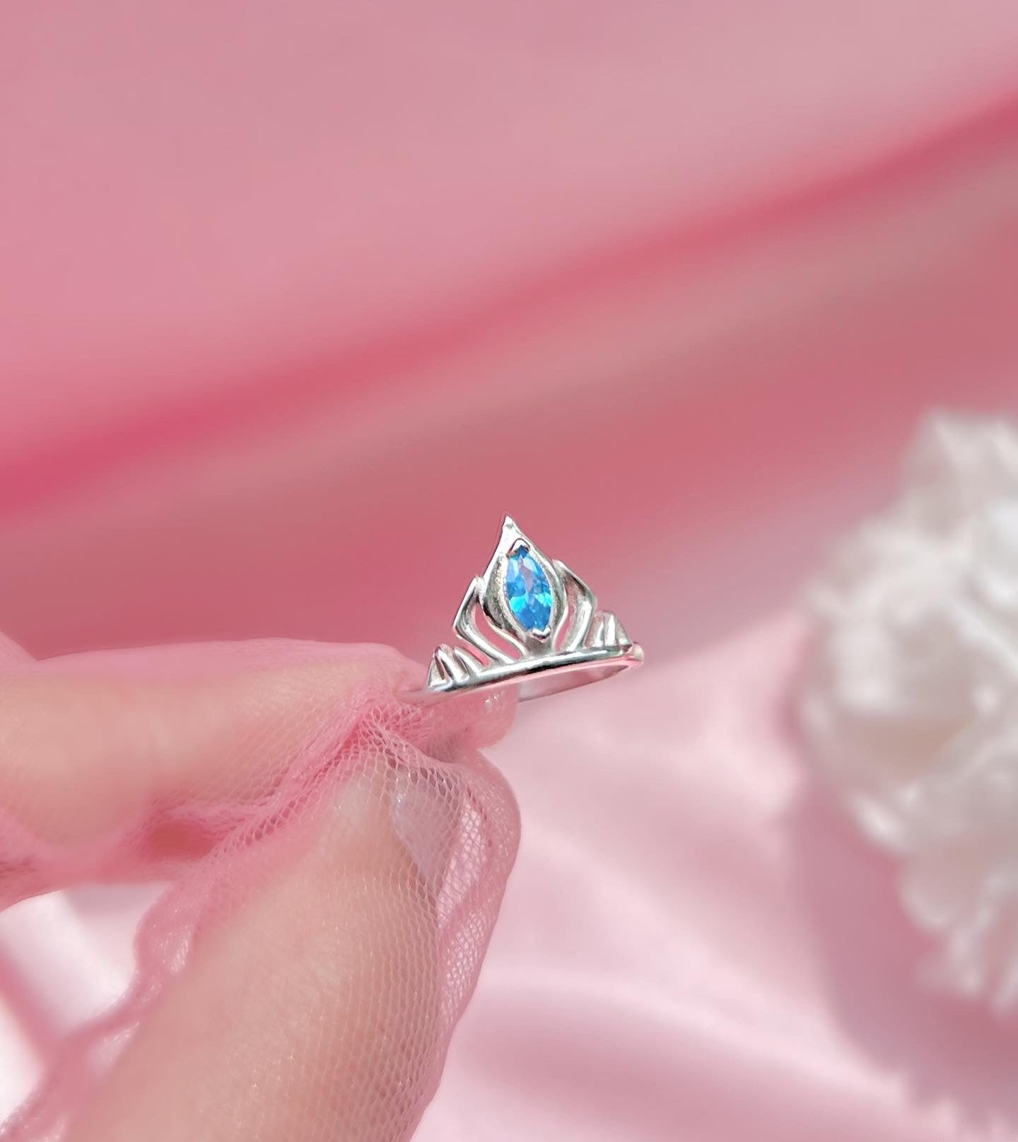 Frozen Elsa Crown Ring Inspired -925 Sterling Silver Ring