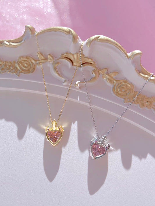 Sleeping Beauty Aurora Crown Necklace , 925 sterling silver Necklace ,Sleeping Beauty Aurora Inspired , Birthday Gift, Valentines Day NECKLACE