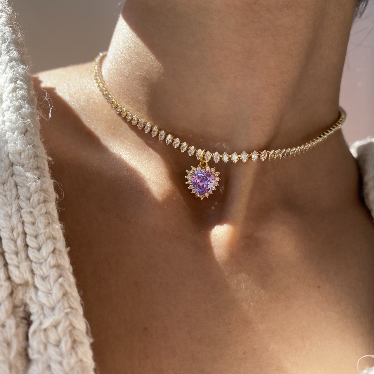 Princess Necklace- Tennis Chain Necklace -Choker Necklace