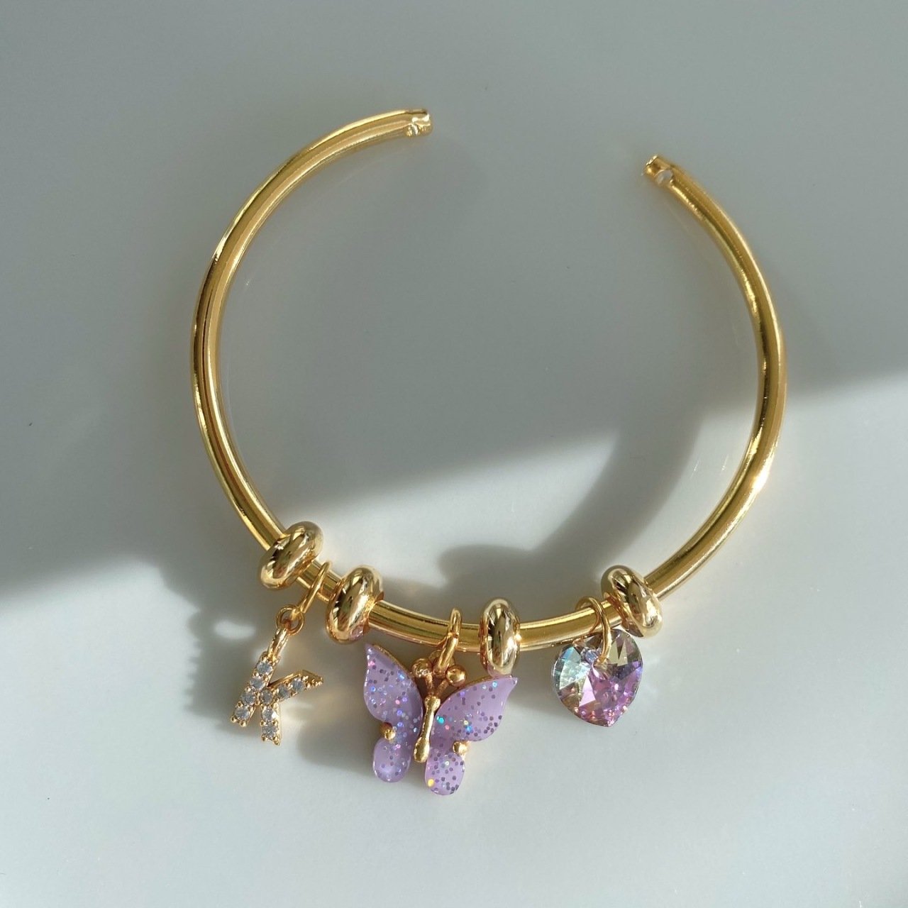 Pulsera de dijes de hadas - Pulsera de dijes de mariposa - Pulsera de dijes personalizada - Pulsera de dijes de mariposas