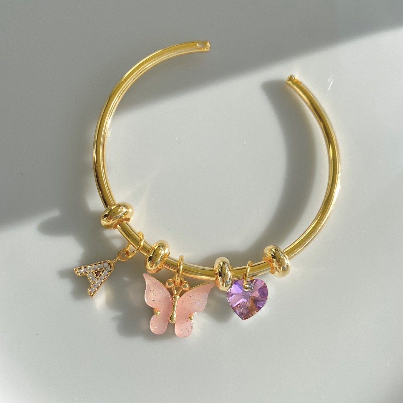 Pulsera de dijes de hadas - Pulsera de dijes de mariposa - Pulsera de dijes personalizada - Pulsera de dijes de mariposas