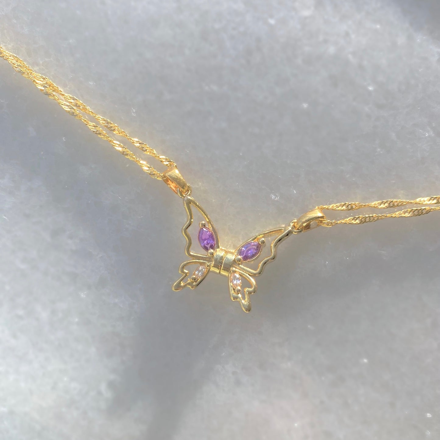 Collar de mariposa de mejor amigo