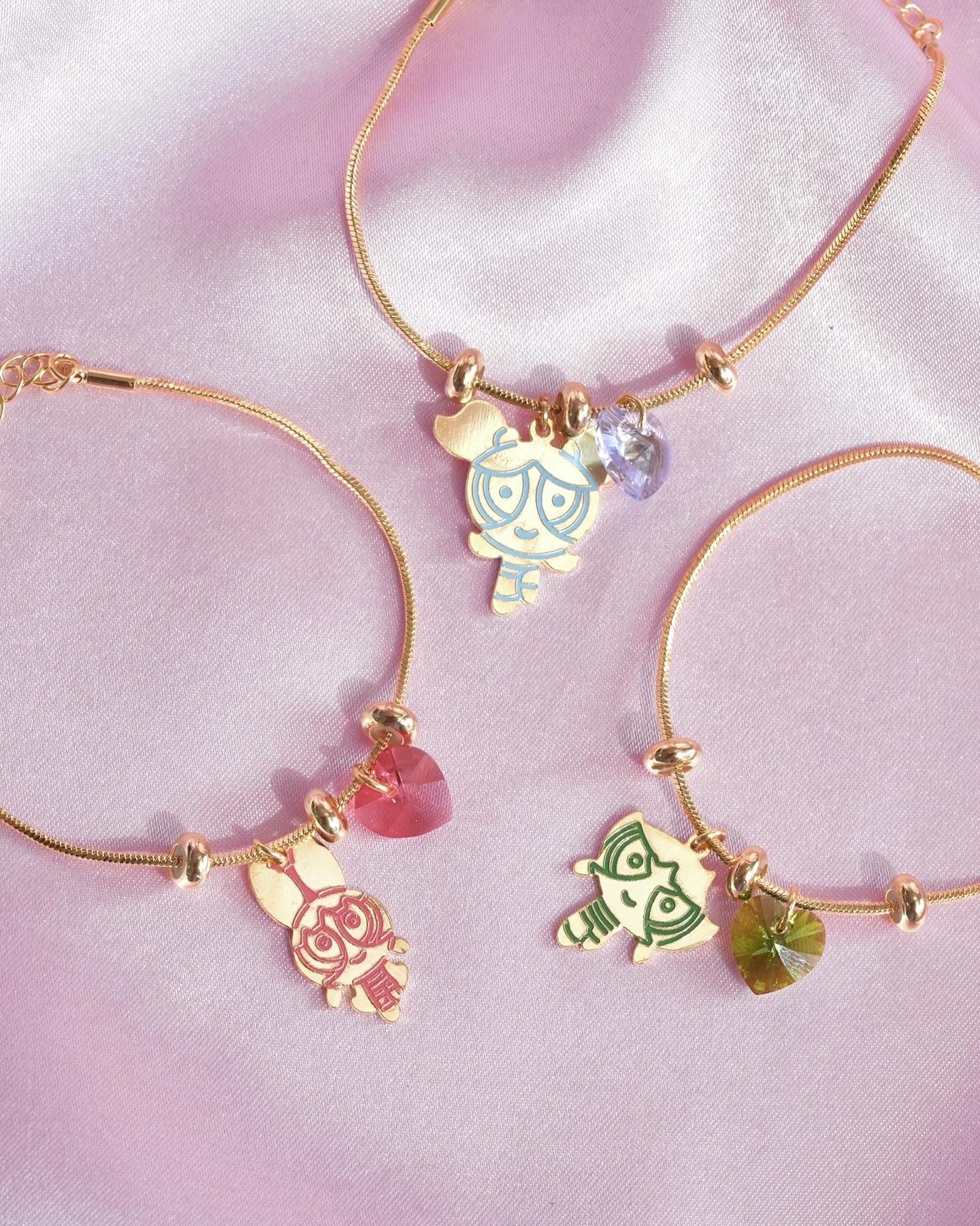 Powerpuff Girls Bracelets - Powerpuff Girls Inspired - Best Friend Bracelets - Bff Bracelets - Friendship Bracelets