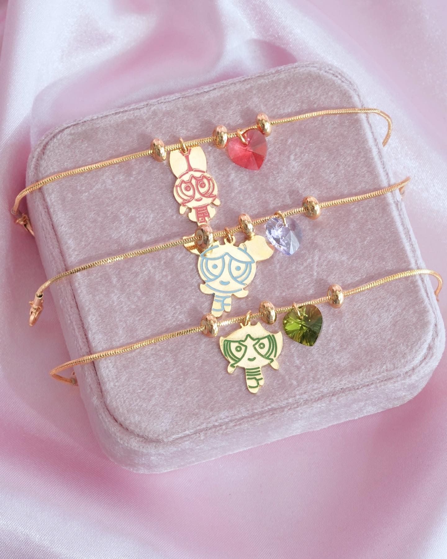 Powerpuff Girls Bracelets - Powerpuff Girls Inspired - Best Friend Bracelets - Bff Bracelets - Friendship Bracelets