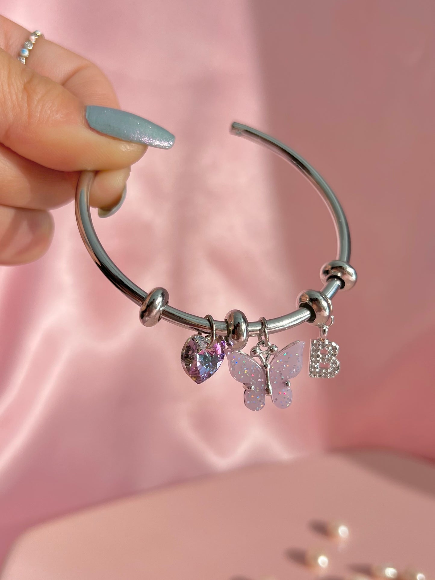 Pulsera de dijes de hadas - Pulsera de dijes de mariposa - Pulsera de dijes personalizada - Pulsera de dijes de mariposas