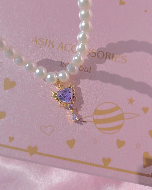Anime Inspired Choker Necklace - Simple Pearl Heary Choker Necklace
