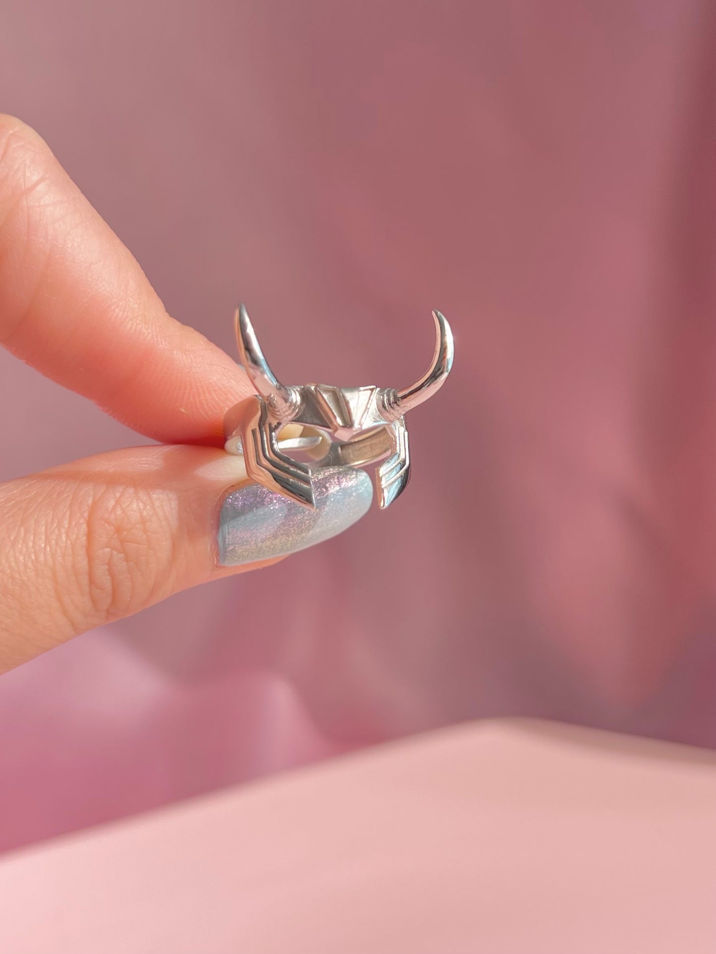 Loki Head Piece Ring, 925K Sterling Silver Ring, Loki Horns Ring ,Superhero Thor Loki Helmet, Loki Cosplay-925 sterling silver Ring