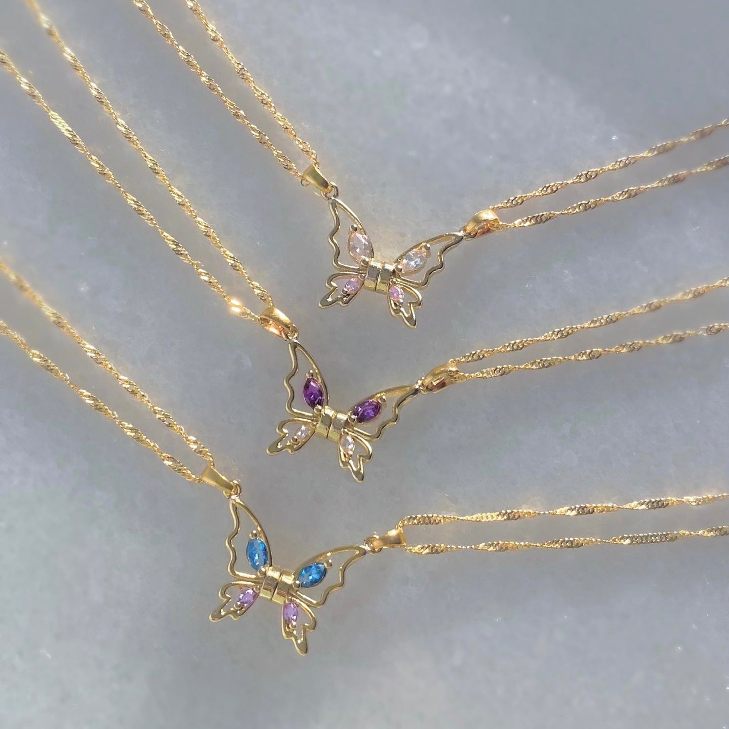 Collar de mariposa de mejor amigo
