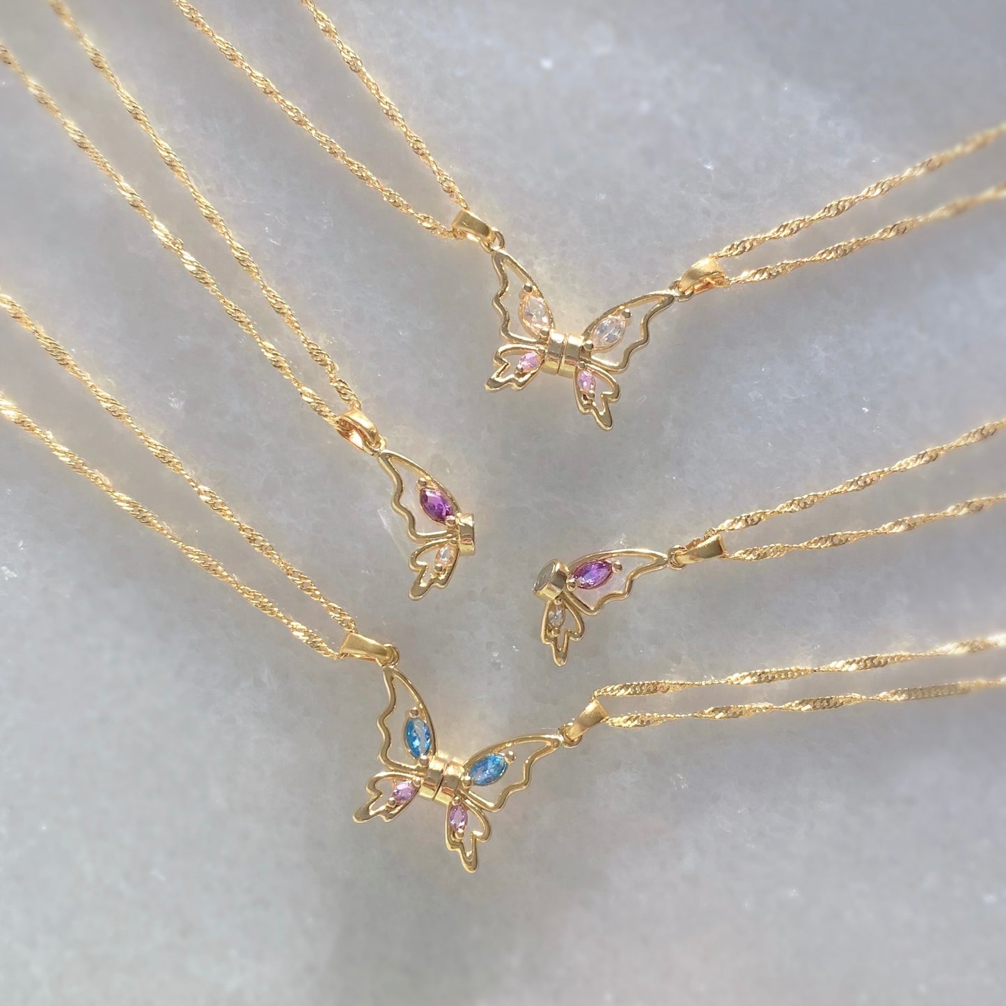 Collar de mariposa de mejor amigo