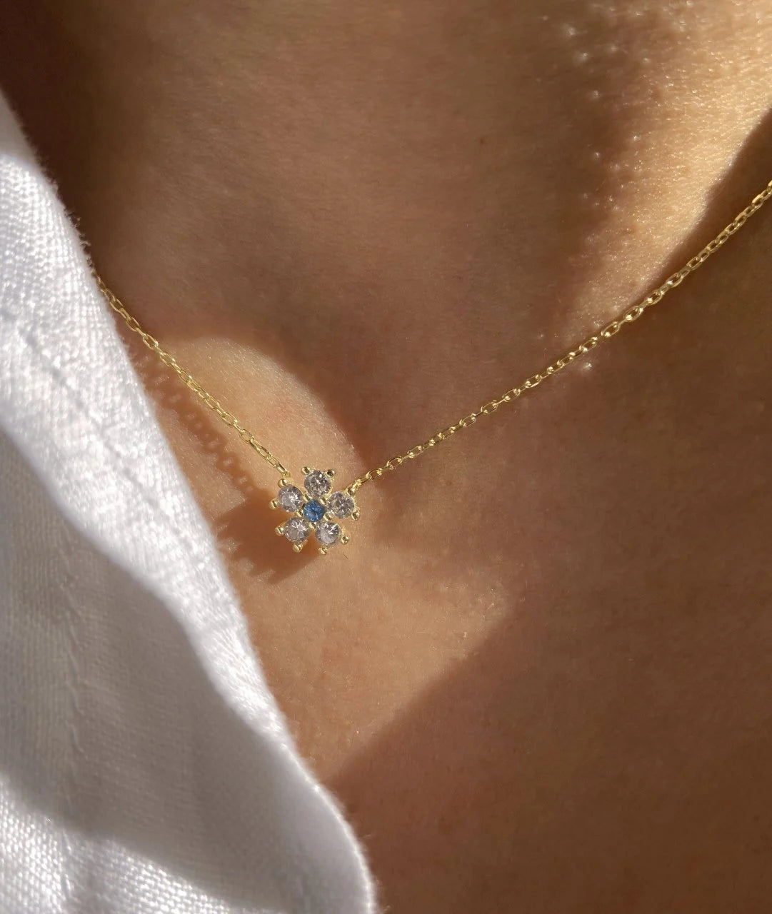 Daisy Necklace-925 Sterling Silver Necklace