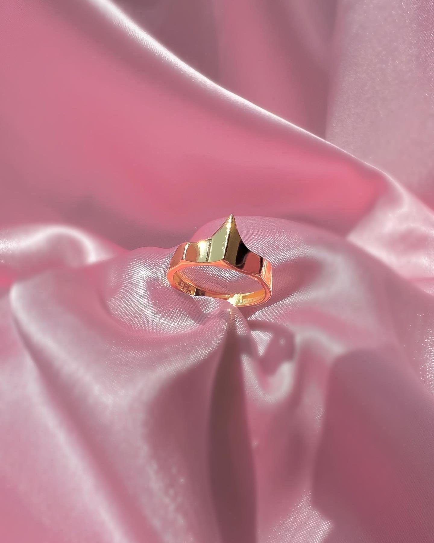 Anillo de corona de boda de La Sirenita Ariel - Anillo de plata de ley 925