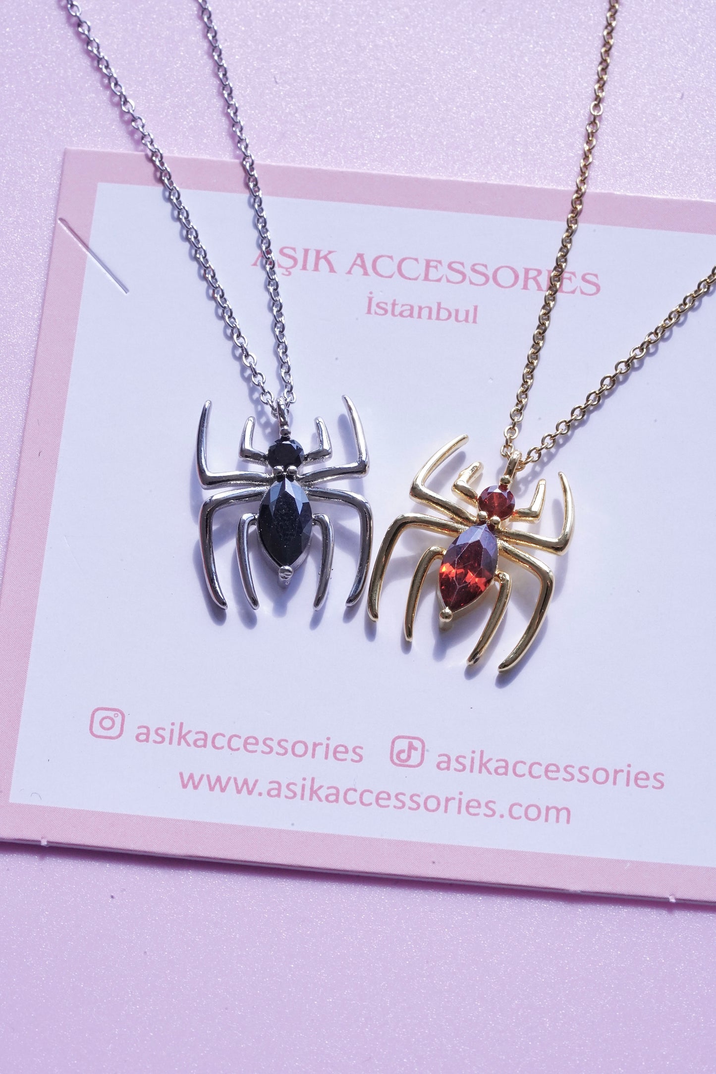 Spider-Man & Spider-Gwen Couple Necklace - Stainless Steel