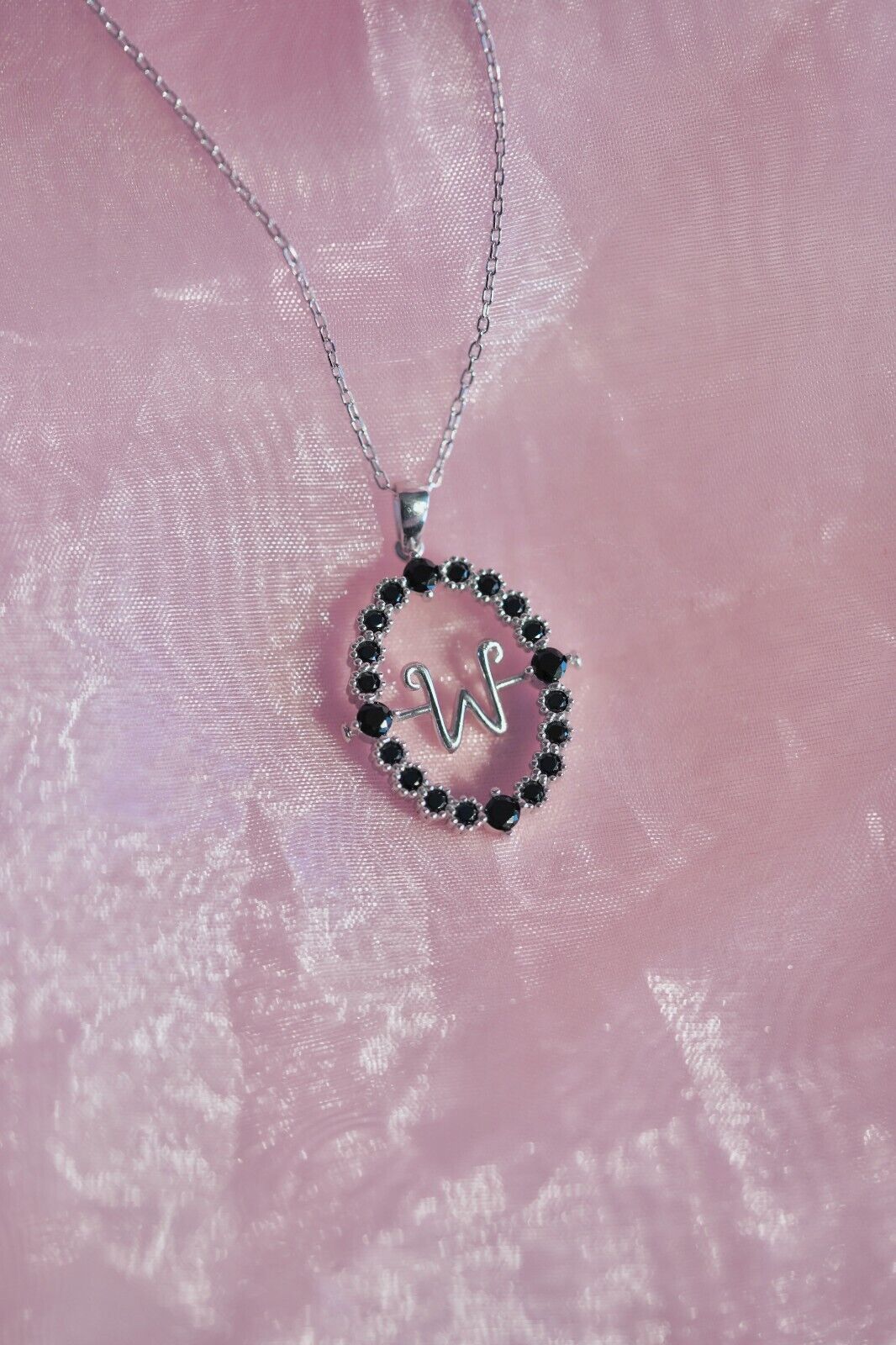 WEDNESDAY W NECKLACE-LETTER NECKLACE-ADAMS FAMILY-PERSONALIZED-Letter Necklace