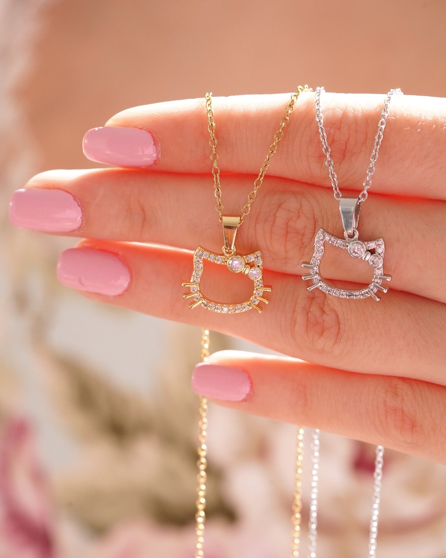 Hello Kitty And Spiderman Inspired Couple Necklaces