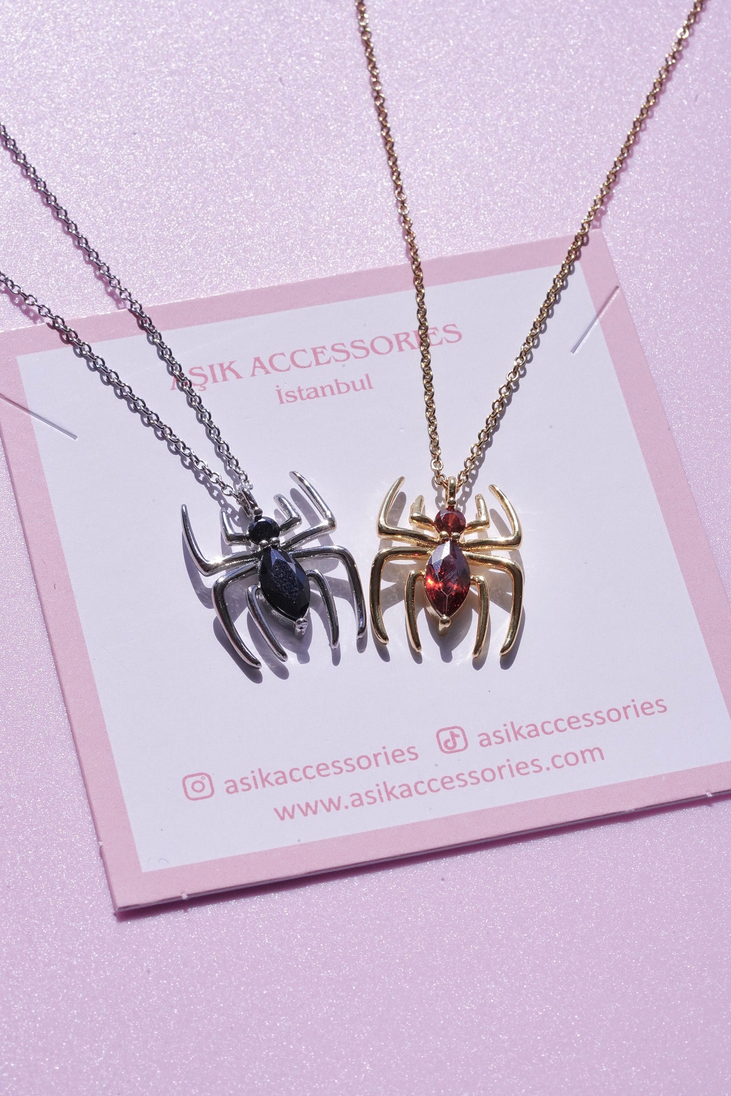 Spider-Man & Spider-Gwen Couple Necklace - Stainless Steel