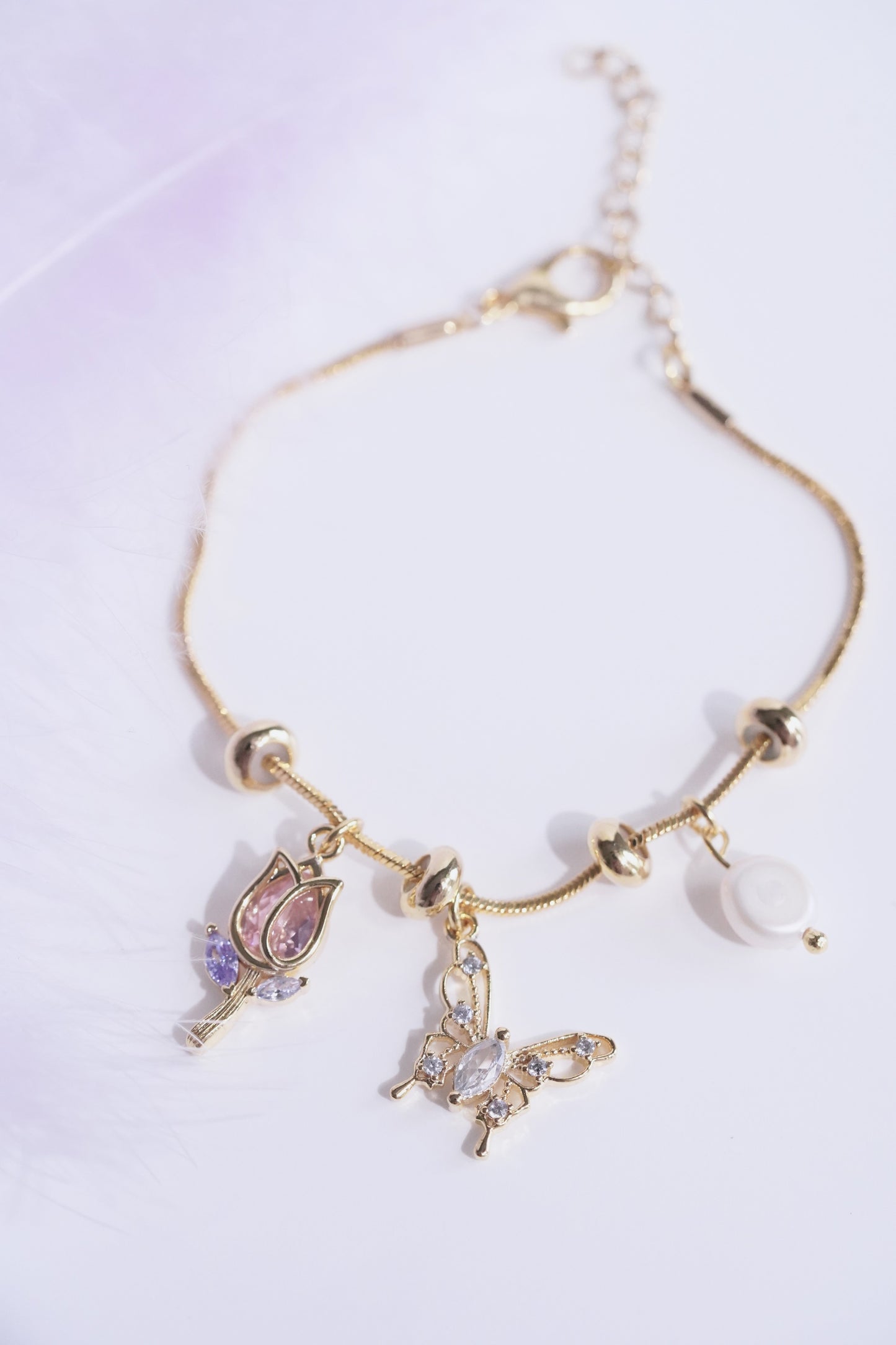 Tulip Charm Bracelet