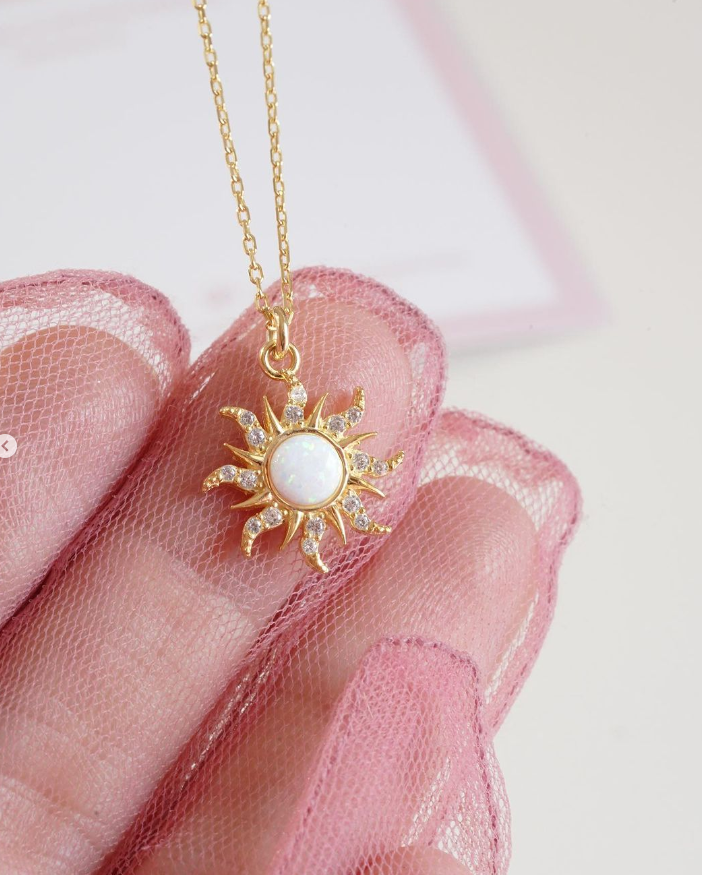 Rapunzel Sun Necklace/925 Sterling Silver