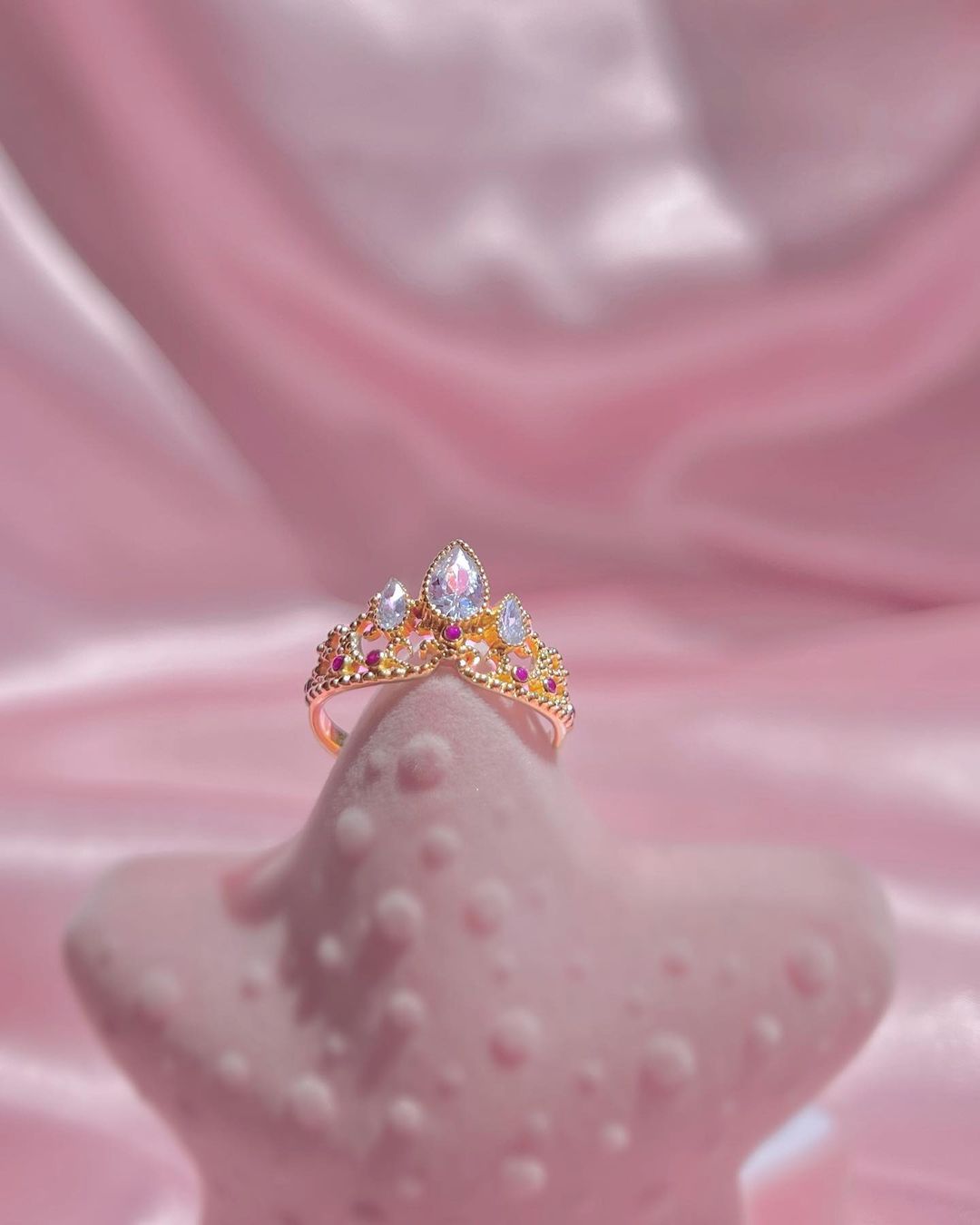 Anillo de corona Rapunzel, joyería de princesa, anillo de plata de ley 925, anillo de compromiso de corona de princesa, joyería Geek, plata de ley 925