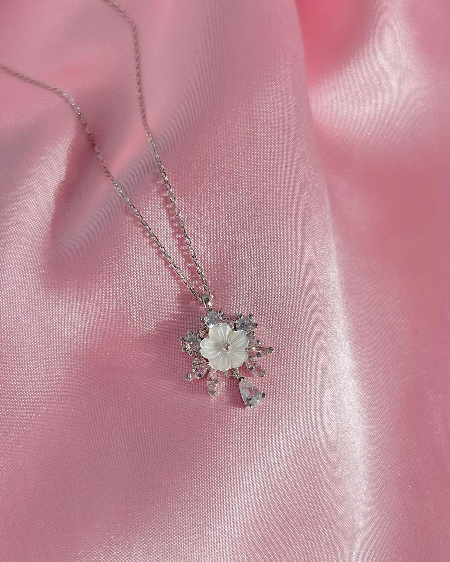 MAGNOLIA Necklace-Princess Necklace-925K Sterling Silver Necklace