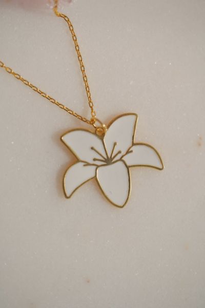 Mulan Princess Flower Necklace - Mulan Princess Flower Inspired - 925 K Sterling Silver