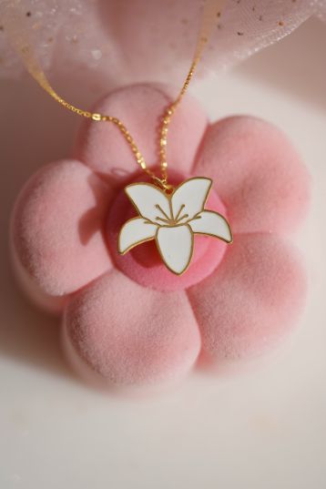 Mulan Princess Flower Necklace - Mulan Princess Flower Inspired - 925 K Sterling Silver