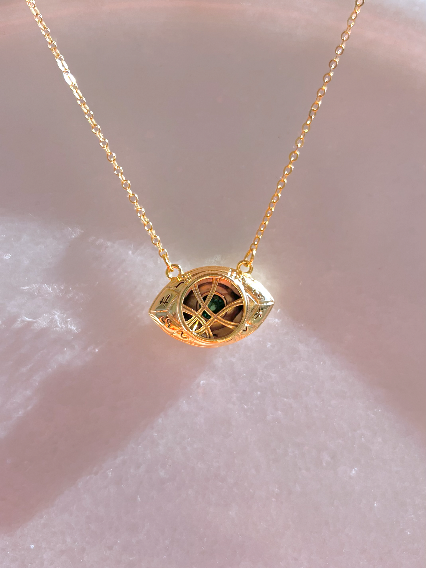 DR Strange Eye of Agamotto Necklace -DR Strange Inspired-Brass