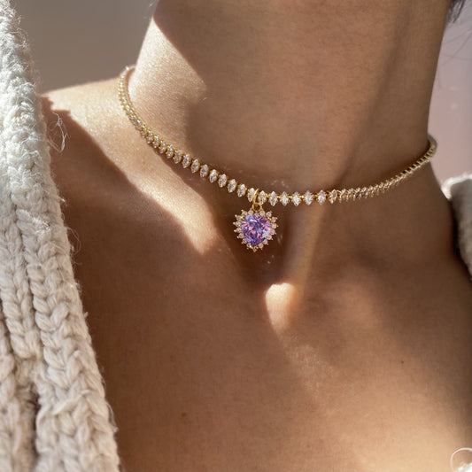 Princess Necklace- Tennis Chain Necklace  -Choker Necklace