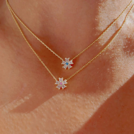 Daisy Necklace-925 Sterling Silver Necklace
